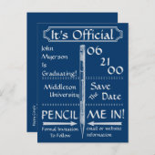 Vintager Chalkboard-Stil Save the Date / Einladen Ankündigungspostkarte (Vorne/Hinten)