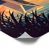 Vintager Charlotter nördlich Carolina Skyline Poster (Ecke)