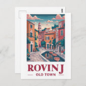 Vintager Charme: Altstadt von Rovinj Postkarte (Vorne/Hinten)