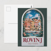 Vintager Charme: Altstadt von Rovinj Postkarte (Vorne/Hinten)