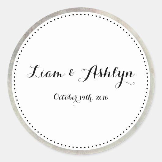 Vintager Charme Runder Aufkleber (Vorderseite)