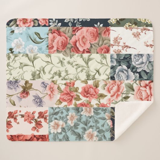 Vintager Charme Sherpadecke (Vorderseite (Horizontal))