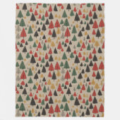 Vintager Charme: Weihnachtsbaummuster Fleecedecke (Vorderseite)