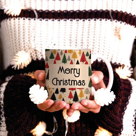 Vintager Charme: Weihnachtsbaummuster Kaffeetasse