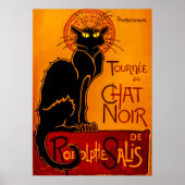 Vintager Chat Noir - Black Cat Poster (Vorne)