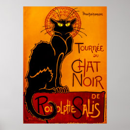 Vintager Chat Noir - Black Cat Poster