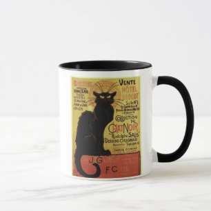 Vintager Chat Noir, Vente Hôtel Drouot Steinlen Tasse