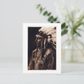 Vintager Chef von Arikara Postkarte (Stehend Vorderseite)