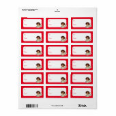 Vintager Cherub Adressaufkleber (Vorne)