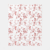 Vintager Cherub Cupid Angels Roter Film Fleecedecke (Vorderseite)