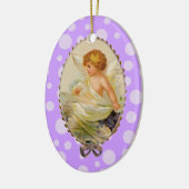 Vintager Cherub Keramikornament (Links)