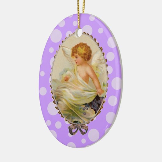 Vintager Cherub Keramikornament (Links)