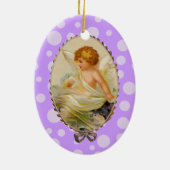 Vintager Cherub Keramikornament (Hinten)