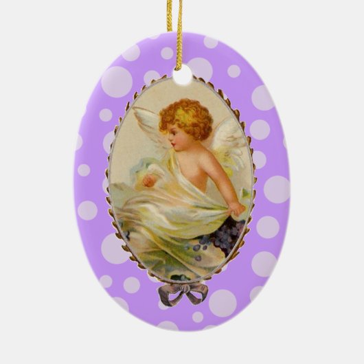 Vintager Cherub Keramikornament (Hinten)