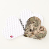 Vintager Cherub mit Storch am See Notizblock (Innenseite)