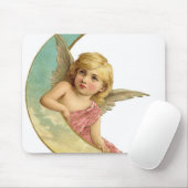 Vintager Cherub und Cresent Moon Mousepad (Mit Mouse)