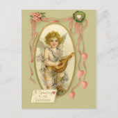 Vintager Cherub Valentine Postkarte (Vorderseite)