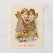 Vintager Cherub valentine Postkarte + benutzerdefi (Vorderseite)