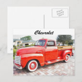 Vintager Chevrolet Truck Postkarte (Vorne/Hinten)