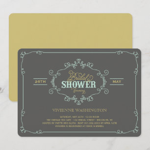 Vintager Chic blühen tadelloses Brautparty Einladung