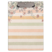 Vintager Chic-Blumenstreifen mit addieren Klemmbrett (Vorderseite)