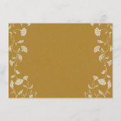 Vintager Chic Gold QR Code Einsteckkarte Begleitkarte (Rückseite)