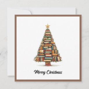 Vintager Chic Spaß farbenfroher Weihnachtsbaum Feiertagskarte