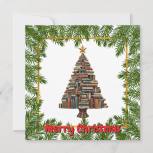 Vintager Chic Spaß farbenfroher Weihnachtsbaum Feiertagskarte