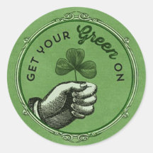 Vintager, chic St. Patrick's Day Grün auf