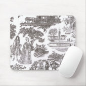 Vintager Chic viktorianisches Toile Mousepad (Mit Mouse)