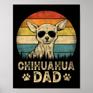 Vintager Chihuahua Vater Hundeliebhaber Vater#39;s Poster