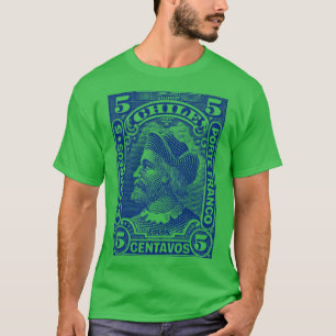 Vintager Chile Chillean Postage Briefmarke Design T-Shirt