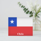 Vintager Chile Flaggenreise Tourismus Postkarte (Stehend Vorderseite)