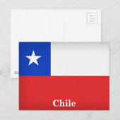 Vintager Chile Flaggenreise Tourismus Postkarte (Vorne/Hinten)