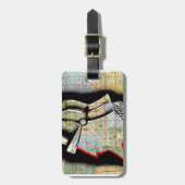 Vintager Chile Santiago Travel Gepäckanhänger (Vorderseite vertikal)