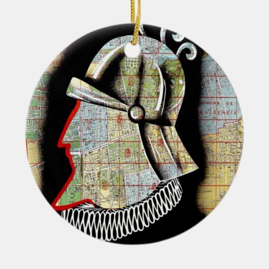 Vintager Chile Santiago Travel Keramikornament (Vorne)