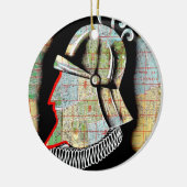 Vintager Chile Santiago Travel Keramikornament (Links)