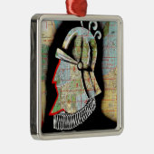 Vintager Chile Santiago Travel Ornament Aus Metall (Rechts)