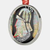 Vintager Chile Santiago Travel Silbernes Ornament (Links)