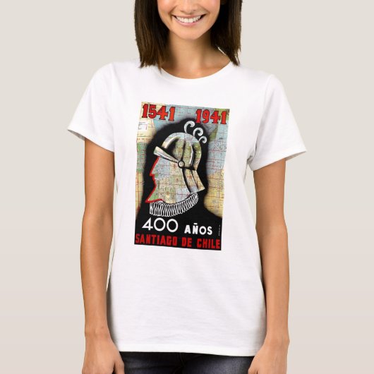Vintager Chile Santiago Travel T-Shirt (Vorderseite)