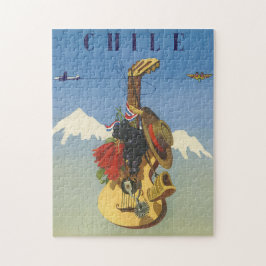 Vintager Chile Travel Poster Design Puzzle