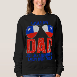 Vintager chilenischer Vater Chile Flag Sonnenbrill Sweatshirt