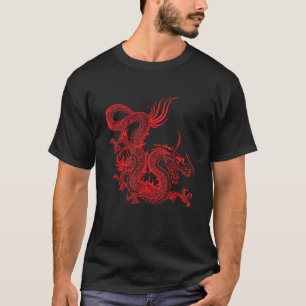 Vintager chinesischer Drache 80er Traditioneller a T-Shirt