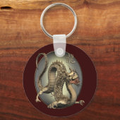 Vintager chinesischer Drache Schlüsselanhänger (Vorderseite)