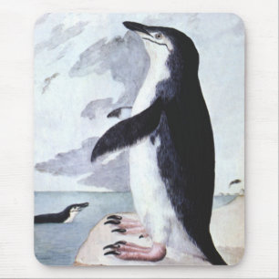 Vintager Chinstrap Pinguin, Vögel aus der Antarkti Mousepad