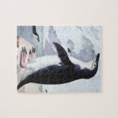 Vintager Chinstrap Pinguin, Vögel aus der Antarkti Puzzle (Horizontal)