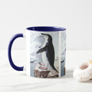 Vintager Chinstrap Pinguin, Vögel aus der Antarkti Tasse