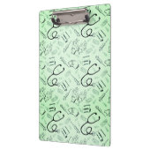 Vintager Chirurg, grüner Arzt Klemmbrett (Links)