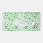 Vintager Chirurg - grünes ärztliches Muster Schreibtischunterlage (Tastatur & Maus)