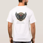 Vintager Chopper bei Sonnenuntergang T-Shirt (Rückseite)